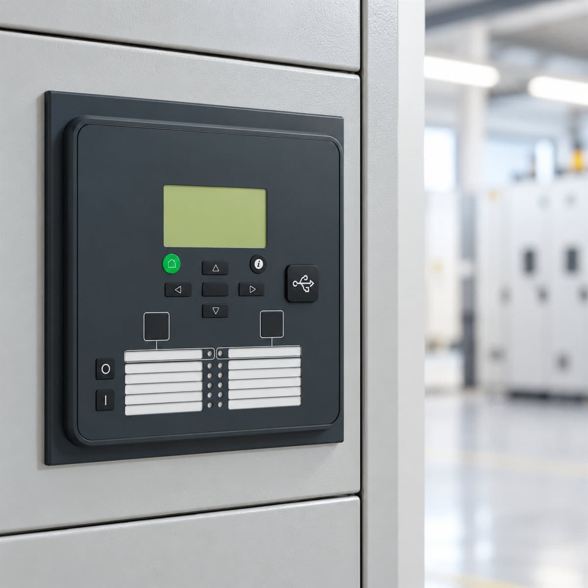 Rơ le bảo vệ PowerLogic Easergy P3 tiêu chuẩn Schneider đã lắp đặt trong nhà