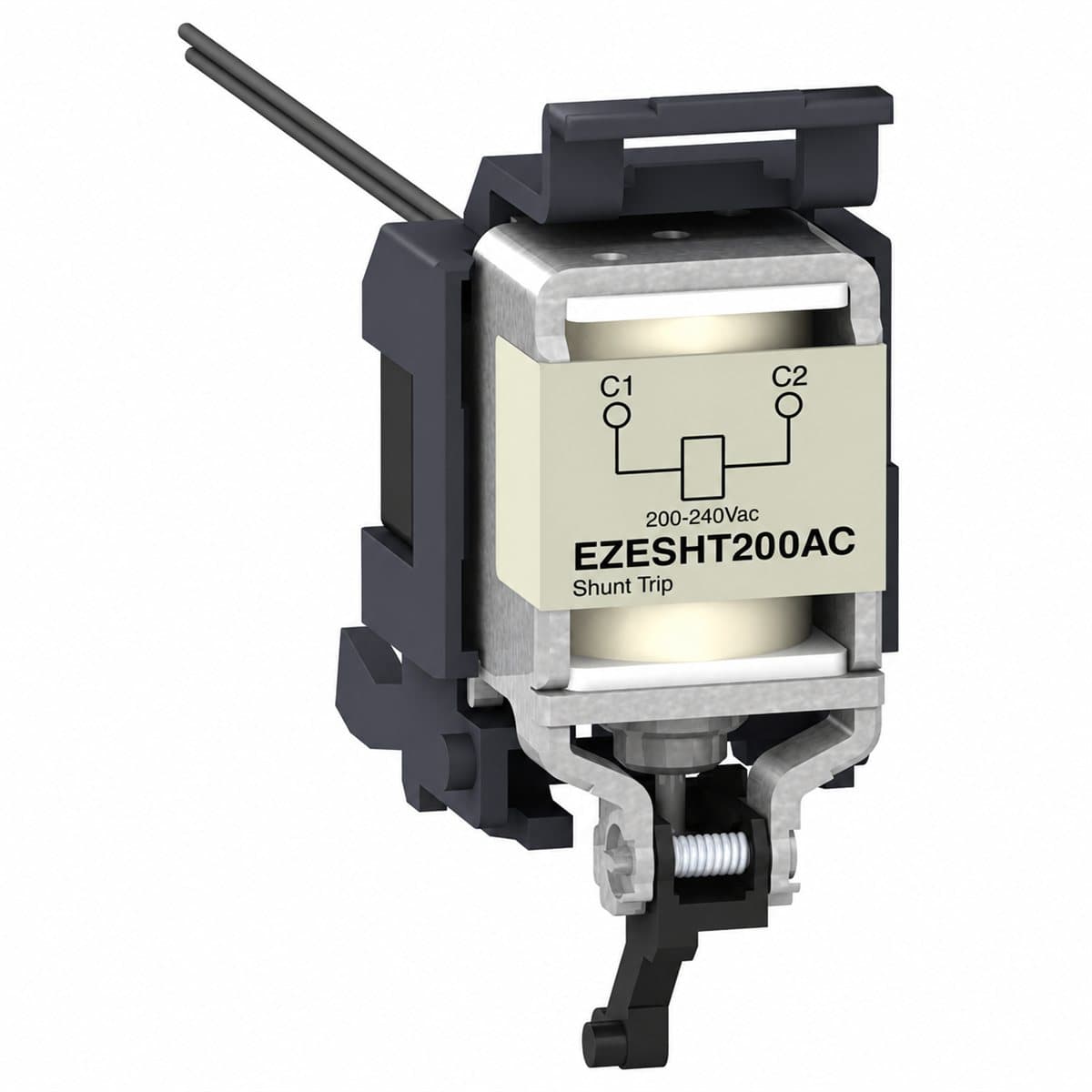Cuộn shunt (STH) cho EasyPact EZC250 Schneider trên nền trắng, ảnh sản phẩm chính diện
