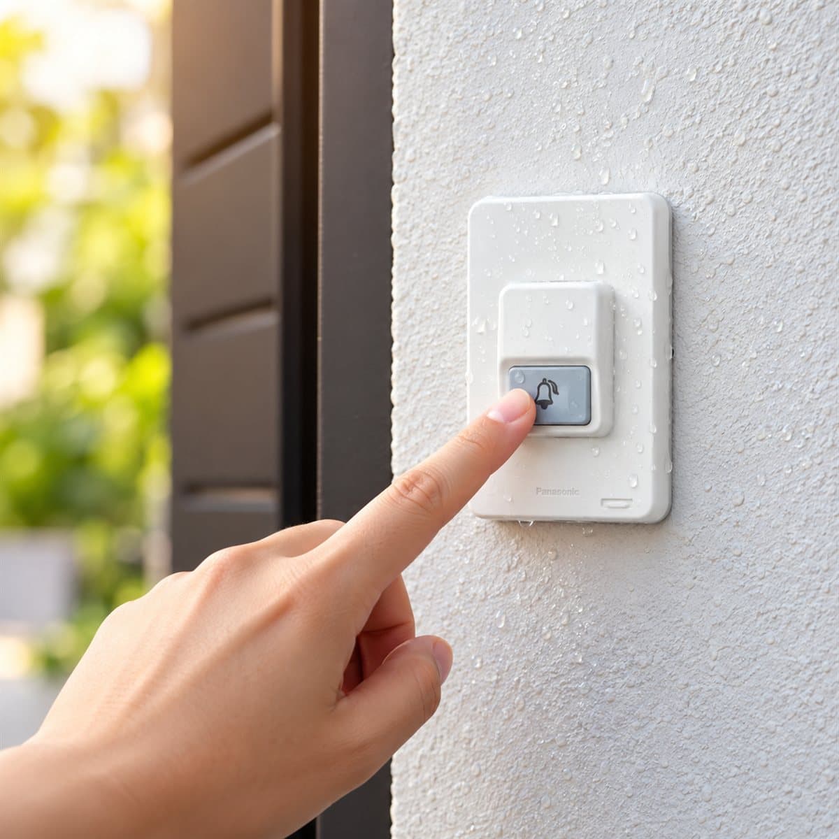 Nút chuông kín nước Panasonic đã lắp đặt trong nhà