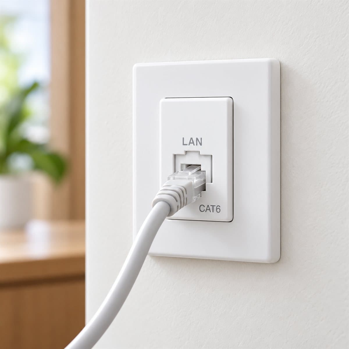 Ổ cắm data CAT5E/ Ổ cắm data CAT6 Full Color Wide Panasonic đã lắp đặt trong nhà