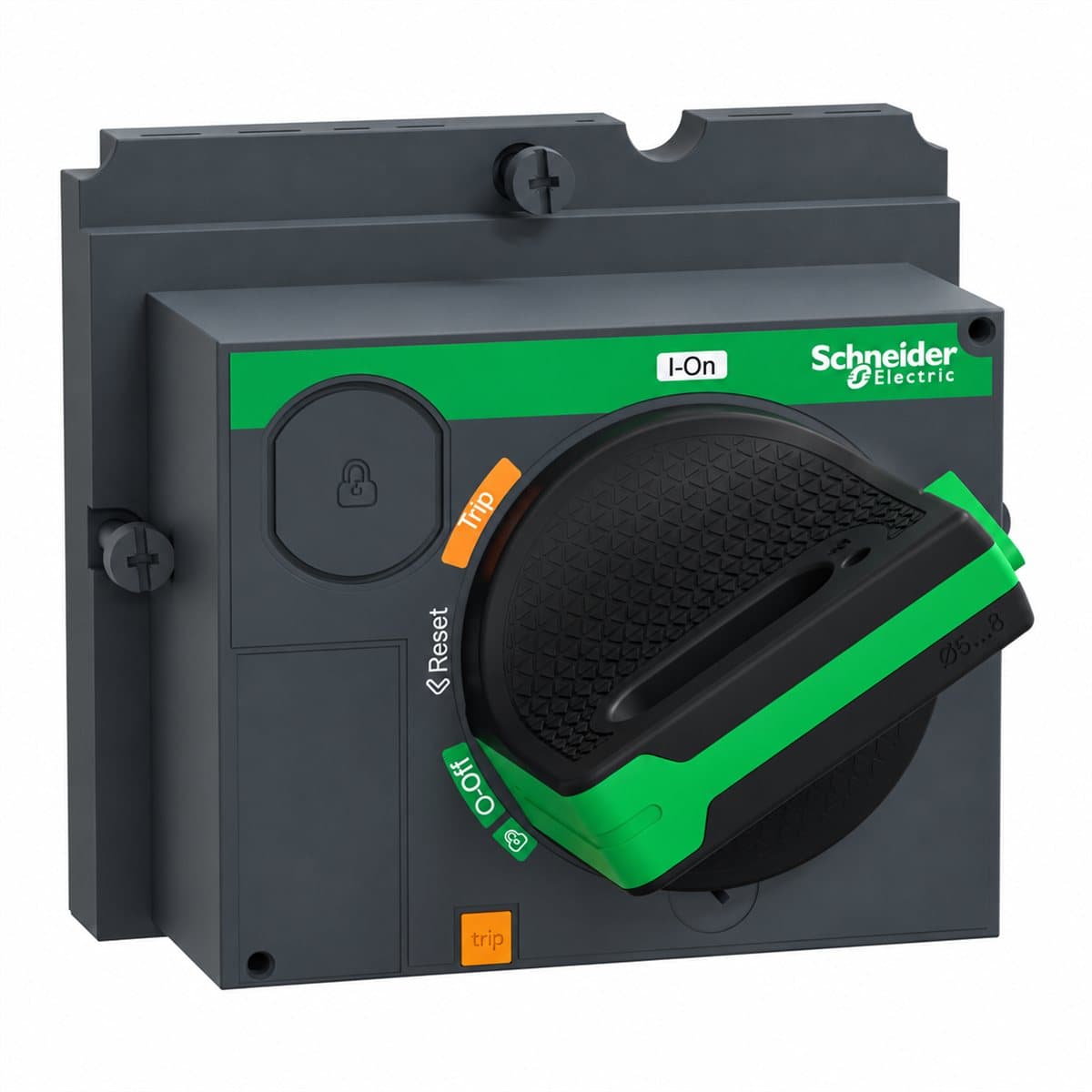 Tay xoay trực tiếp cho MCCB ComPacT NSX Schneider trên nền trắng, ảnh sản phẩm chính diện