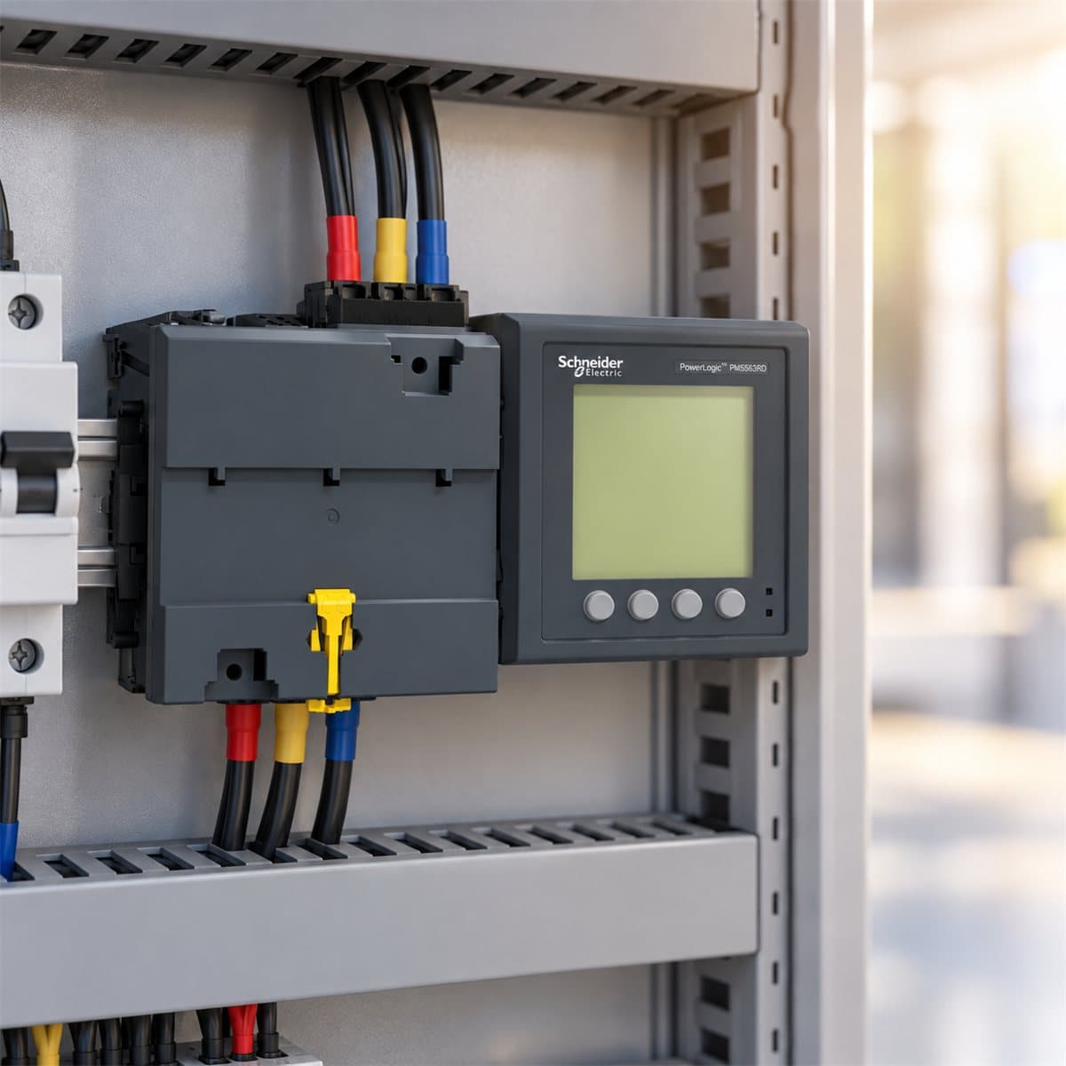 Đồng hồ đa năng PowerLogic PM5563RD Schneider đã lắp đặt trong nhà