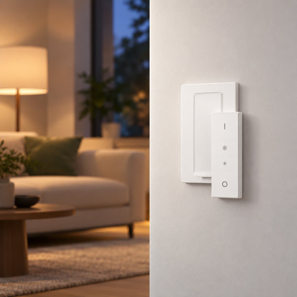 Công tắc điều chỉnh Hue Dimmer Switch Philips đã lắp đặt trong nhà