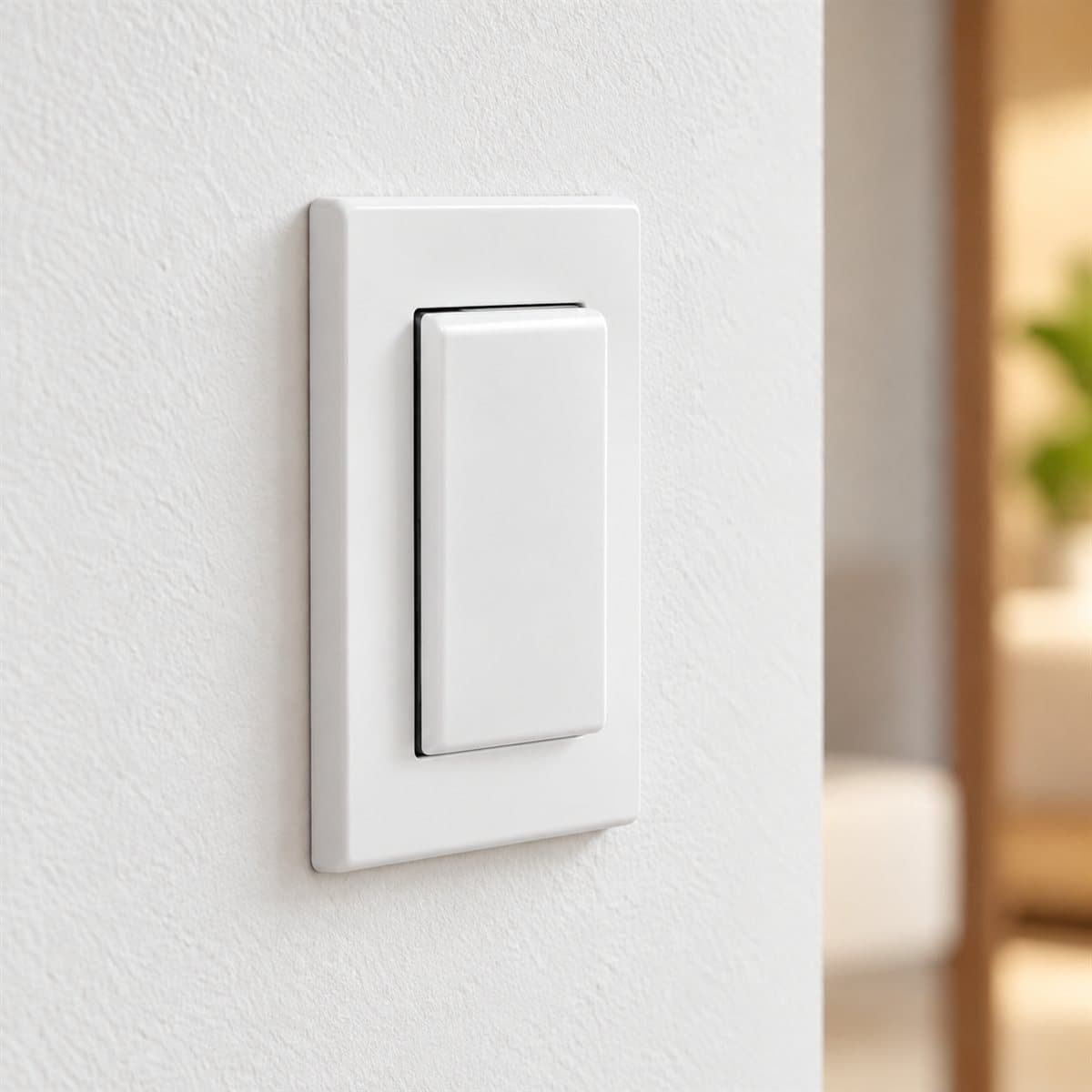 Công tắc 1 chiều, 1 mô-đun Rivia Legrand đã lắp đặt trong nhà