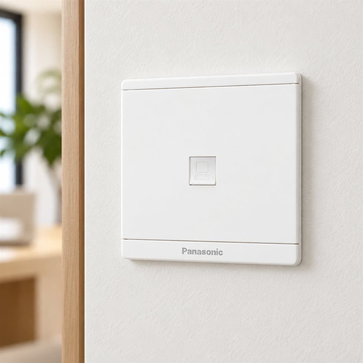 Ổ cắm data CAT5E Moderva Panasonic đã lắp đặt trong nhà