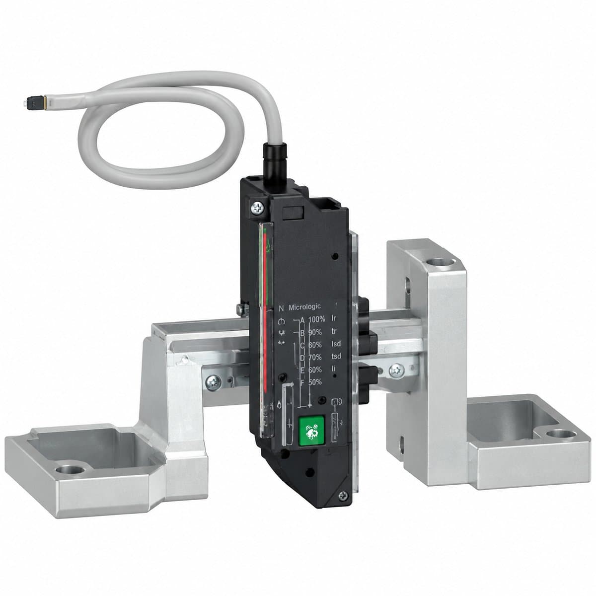 ACB MasterPacT MTZ Micrologic Trip Unit Schneider trên nền trắng, ảnh sản phẩm chính diện