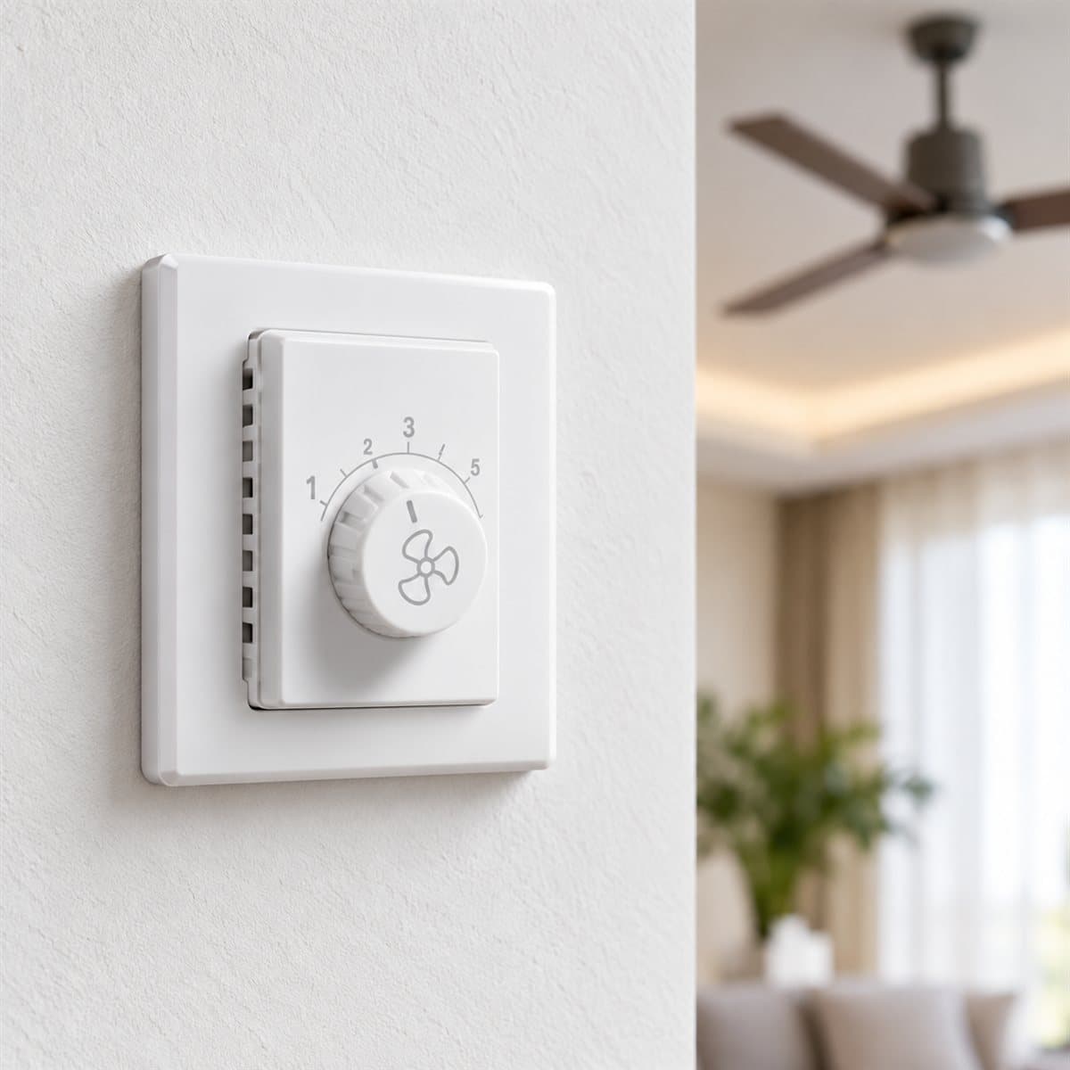 Bộ điều chỉnh tốc độ quạt, 2 mô-đun Rivia Legrand đã lắp đặt trong nhà