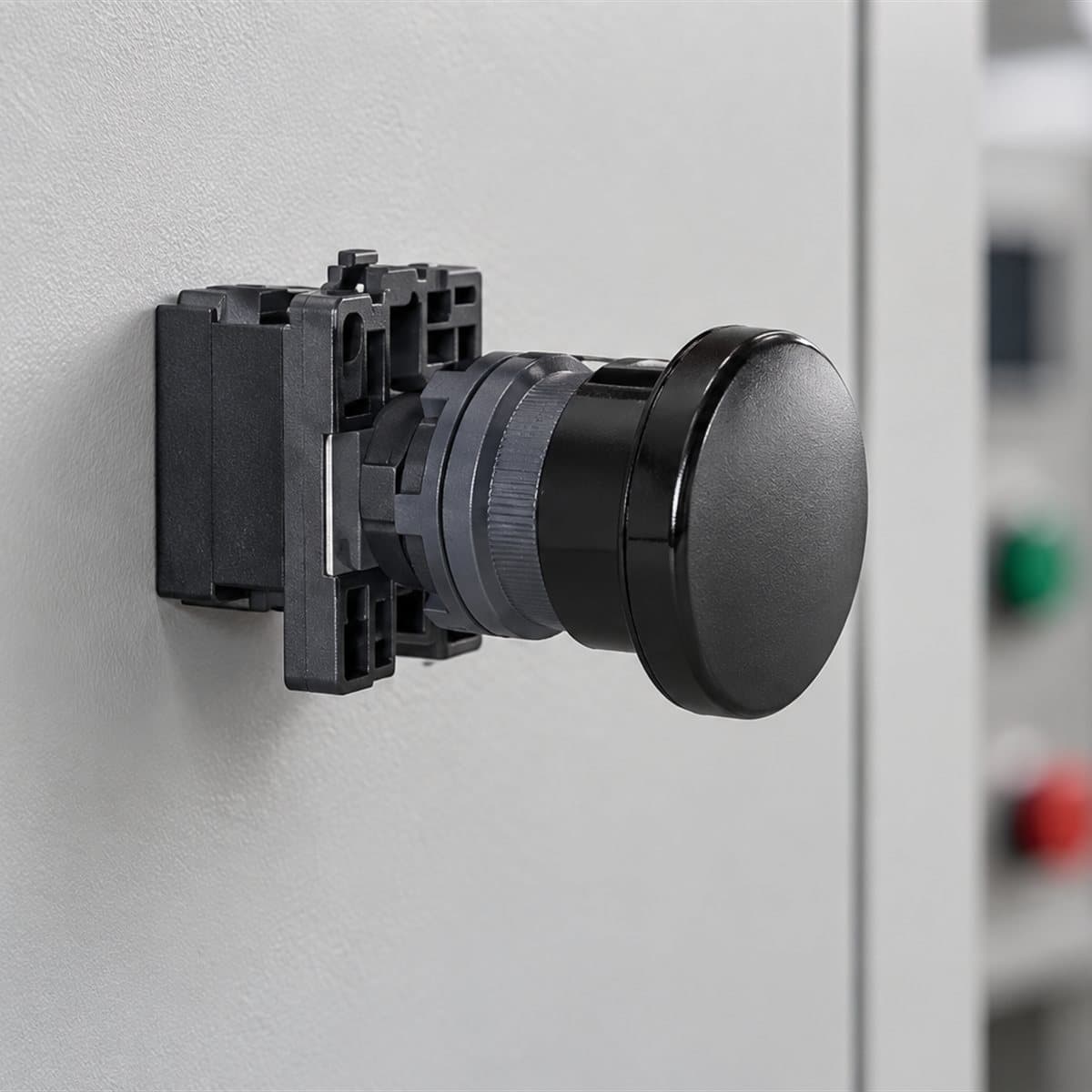 Nút nhấn đầu nấm Harmony XA2 Ø22 Schneider đã lắp đặt trong nhà