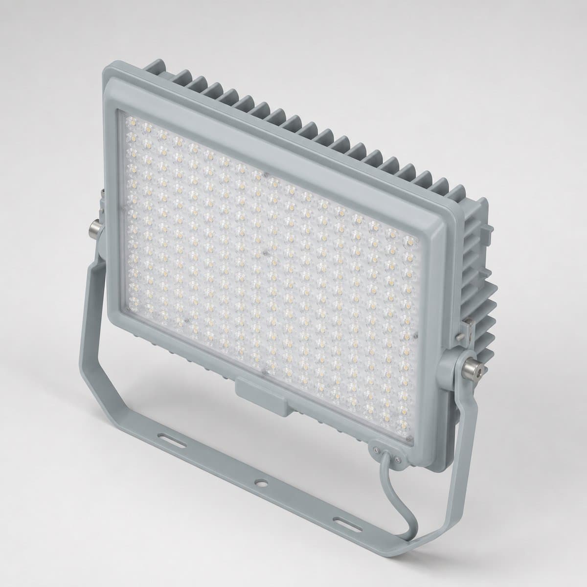 Đèn LEDCOMFO Floodlight V3.1 chụp góc nghiêng 3/4, thấy rõ thân và mặt bên