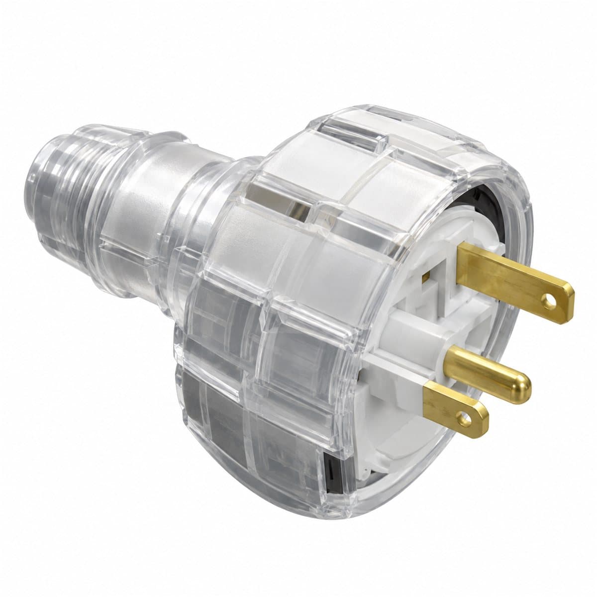 Phích cắm chống nước S56 Schneider trên nền trắng, ảnh sản phẩm chính diện