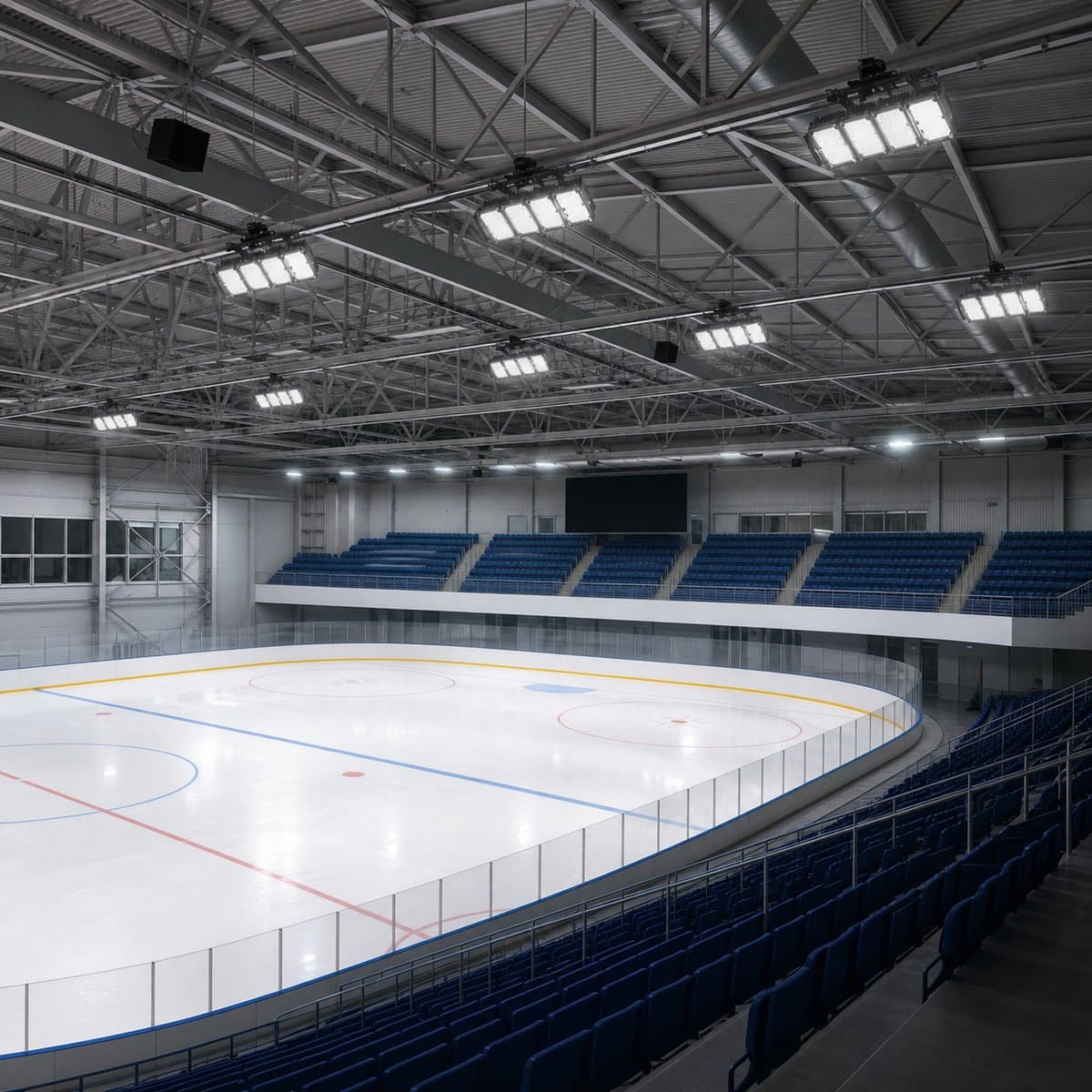 PURSOS SHP V3.1 Floodlight-Premium đã lắp đặt, ứng dụng indoor arenas (basketball court, ice hockey), outdoor arenas (stadium, football pitch, tennis, golf course,, hockey field), multi-purpose area (muga), đang chiếu sáng