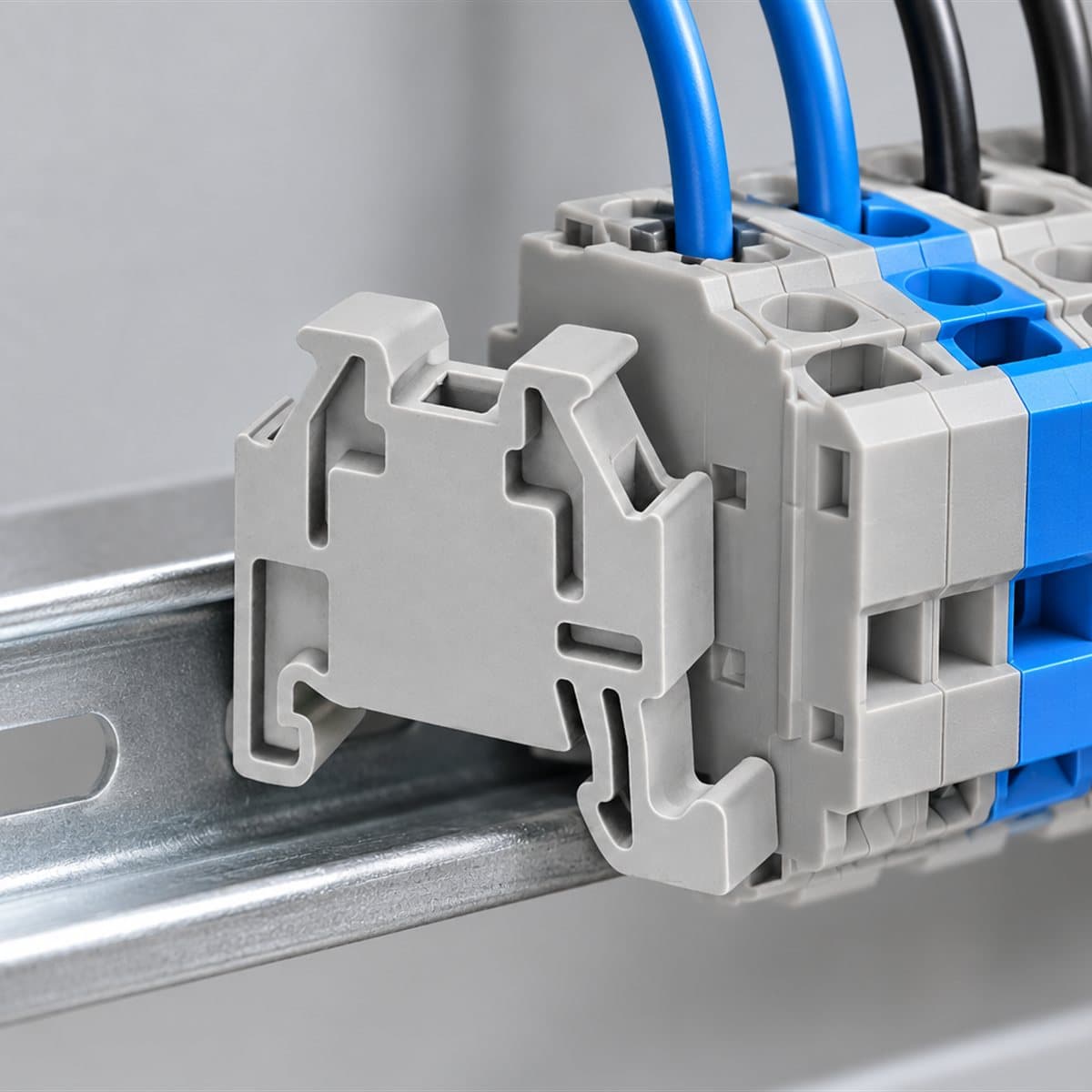 Chặn cuối thanh DIN kẹp 5.2mm cho cầu đấu Schneider đã lắp đặt trong nhà