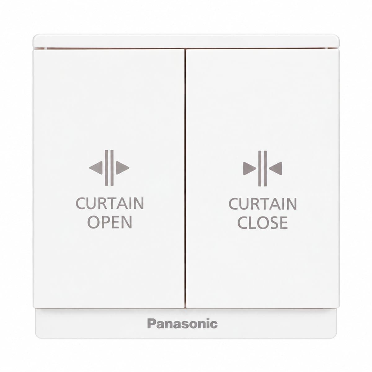 Nút nhấn rèm cửa Moderva Panasonic trên nền trắng, ảnh sản phẩm chính diện