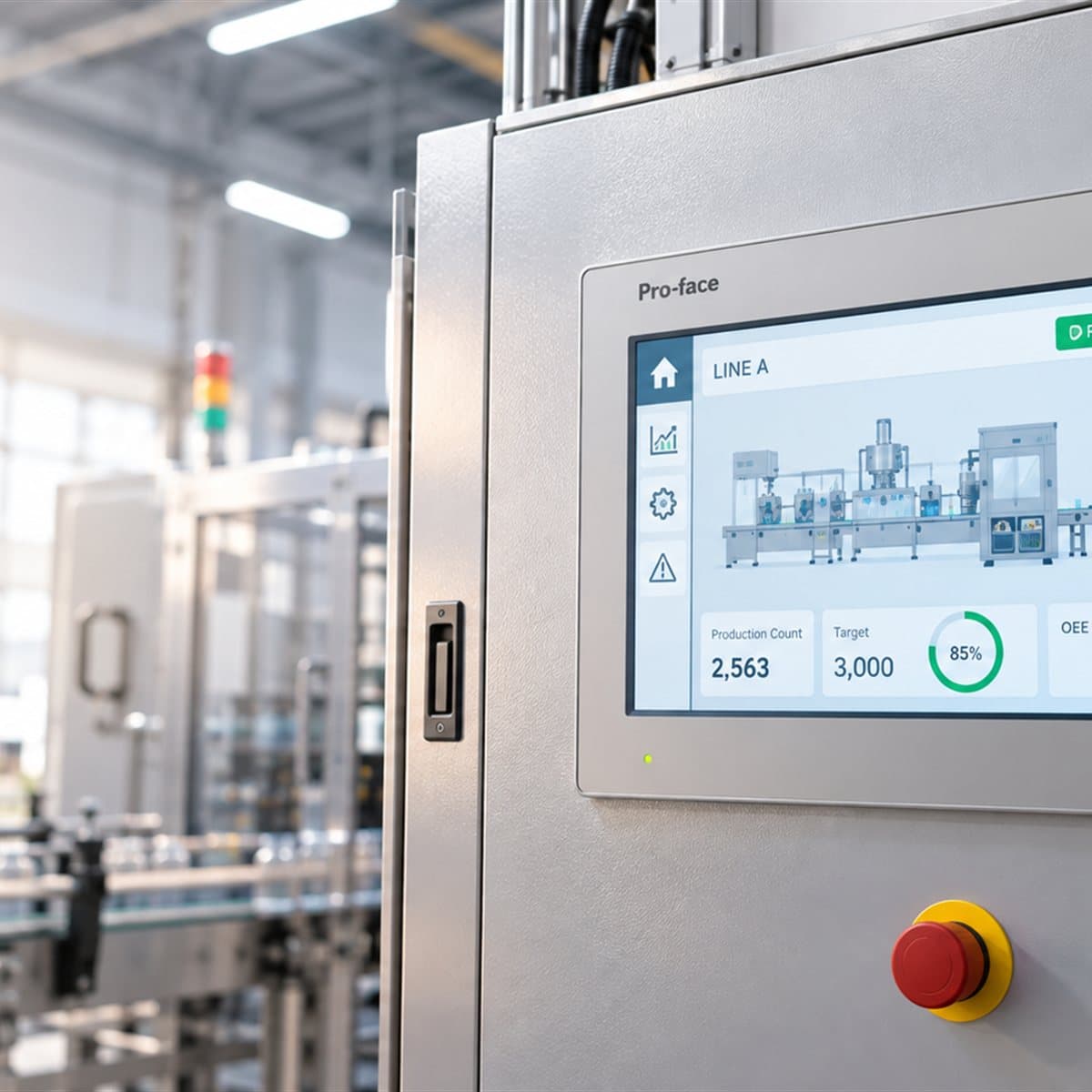 Màn hình HMI Pro-face ET6000 Schneider đã lắp đặt trong nhà