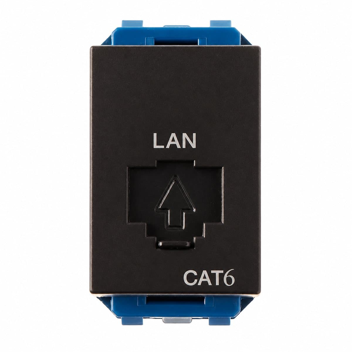 Ổ cắm data CAT6 Gen-X Panasonic trên nền trắng, ảnh sản phẩm chính diện