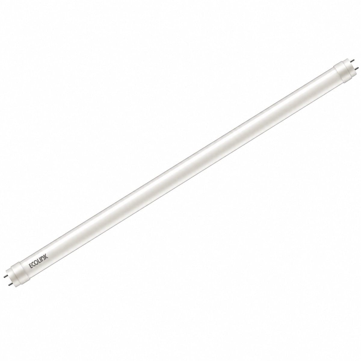 Bóng LED Tube DE T8 EcoLink trên nền trắng, ảnh sản phẩm chính diện