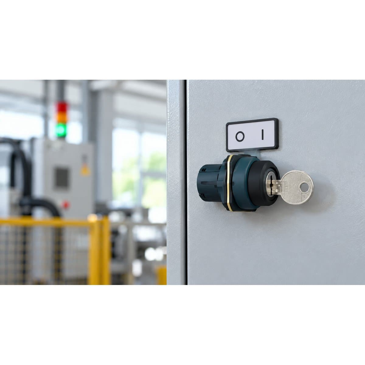 Công tắc nút nhấn và công tắc xoay XB7 Ø22 với vành nhựa - Nguyên khối Schneider đã lắp đặt trong nhà