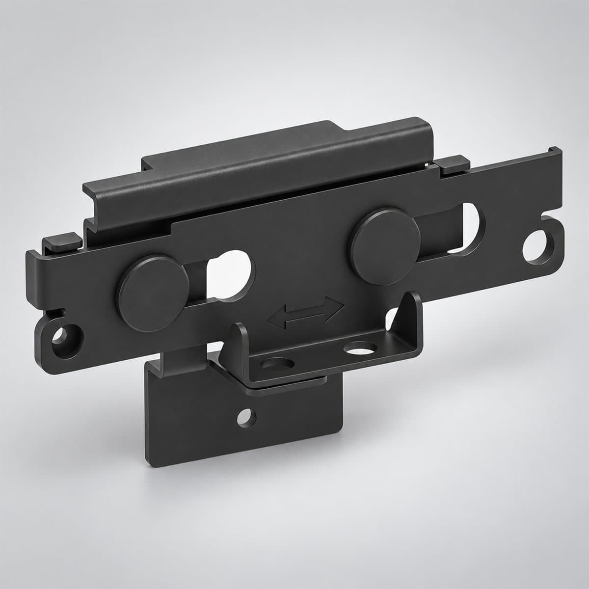 Khoá liên động cơ khí bằng cần gạt cho MCCB ComPacT NSX Schneider chụp góc nghiêng 3/4, thấy rõ mặt và cạnh bên