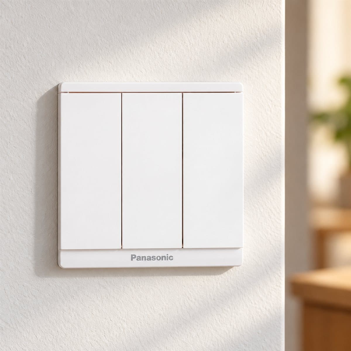 Bộ 3 công tắc C, 2 chiều, bắt vít Moderva Panasonic đã lắp đặt trong nhà