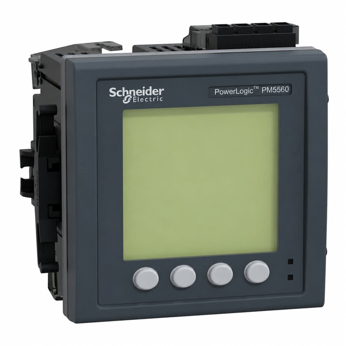 Đồng hồ đa năng PowerLogic PM5560 Schneider trên nền trắng, ảnh sản phẩm chính diện