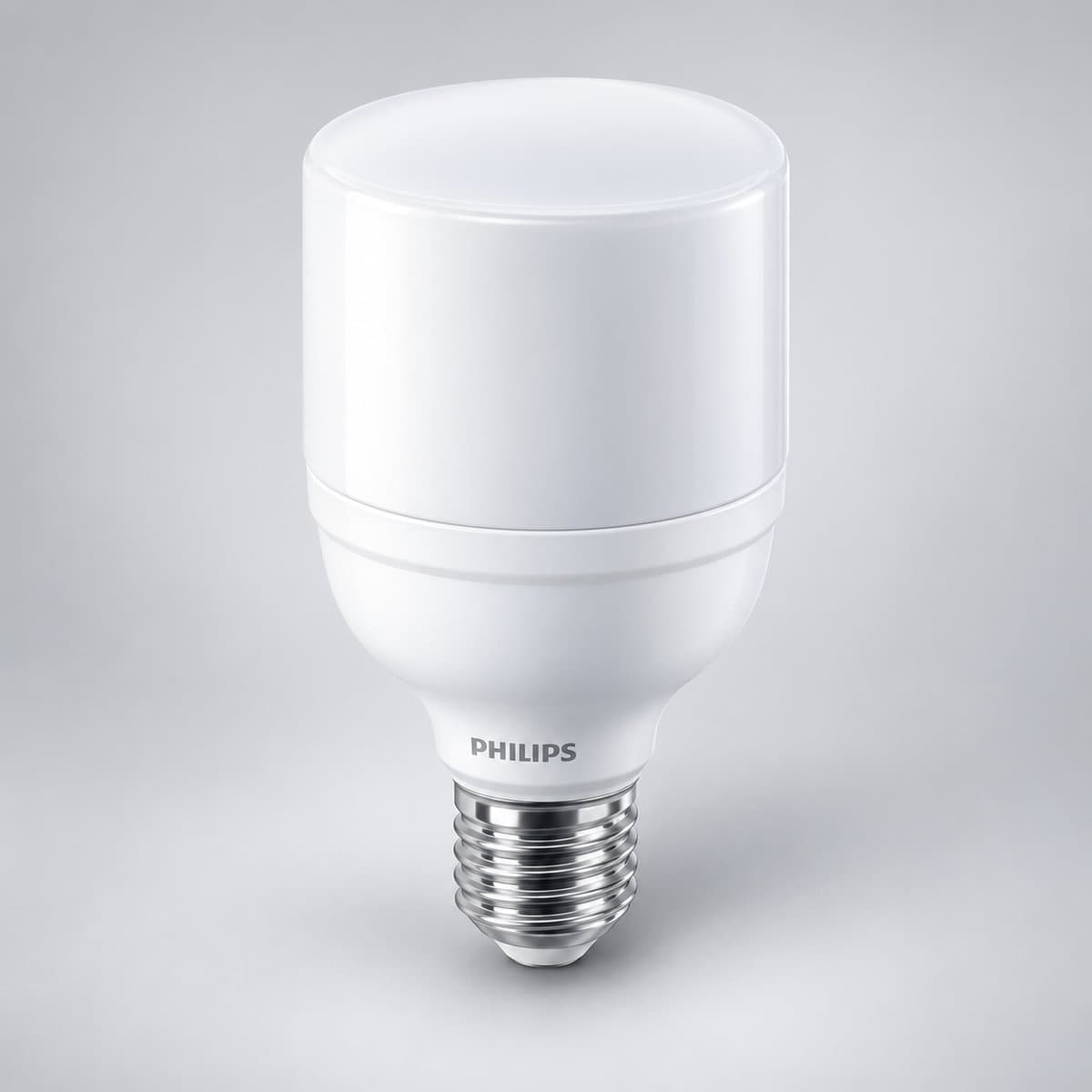 Bóng LED Bright Philips chụp góc nghiêng 3/4, thấy rõ thân và cạnh bên