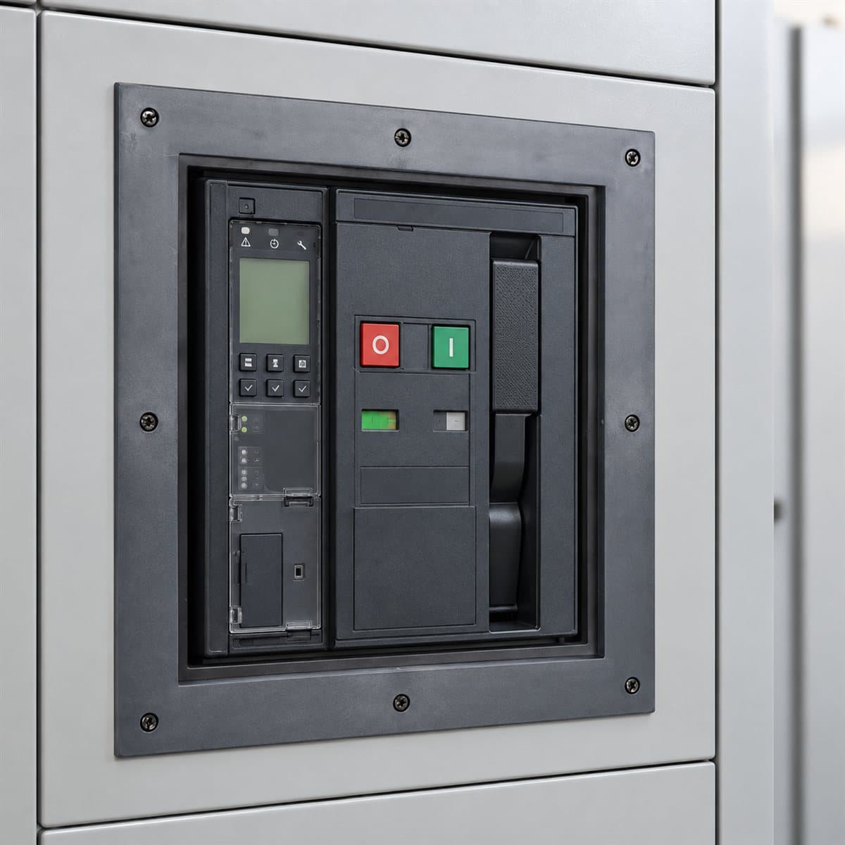 Khung viền mặt tủ (escutcheon) MasterPacT MTZ1 Schneider đã lắp đặt trong nhà