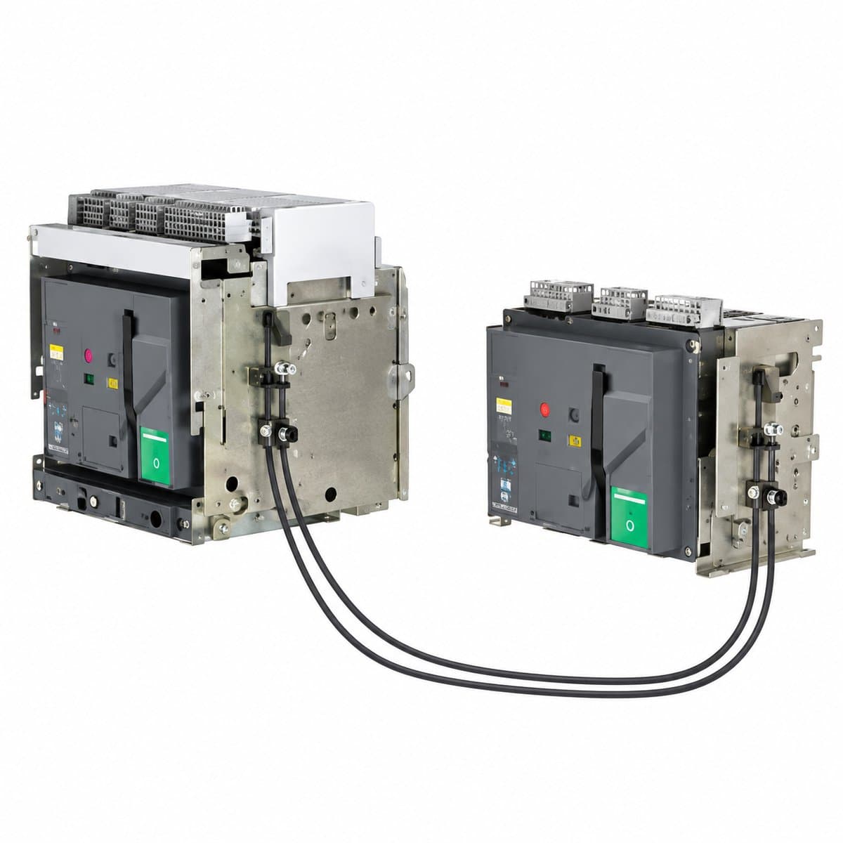 Phụ kiện ACB EasyPact MVS Schneider trên nền trắng, ảnh sản phẩm chính diện