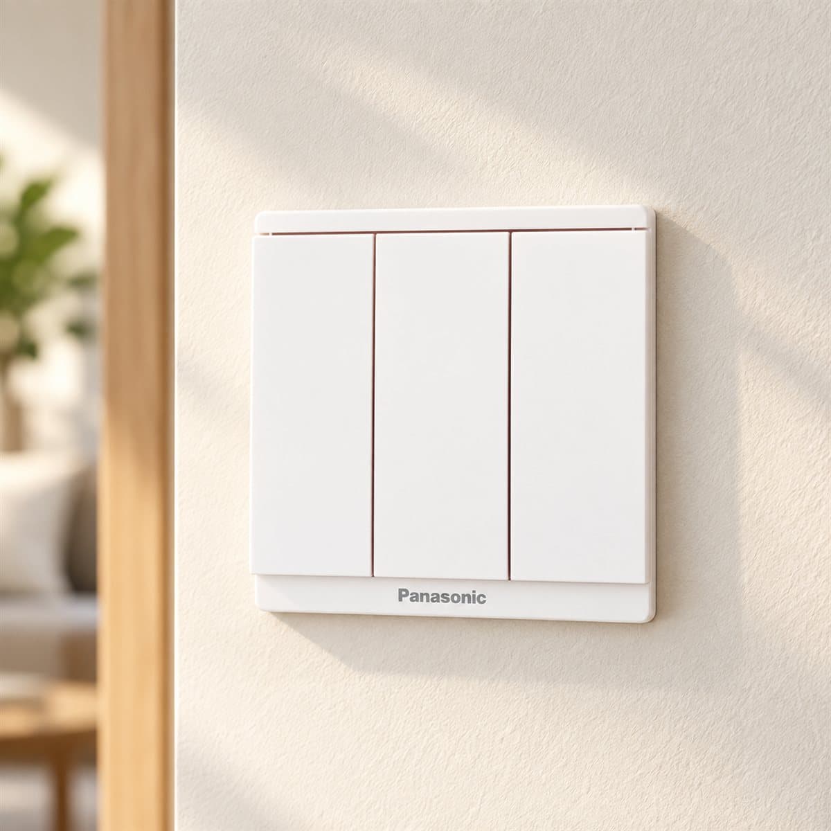 Bộ 3 công tắc B, 1 chiều, bắt vít Moderva Panasonic đã lắp đặt trong nhà