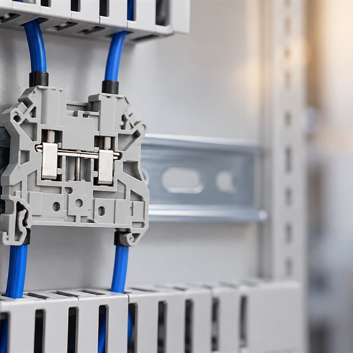 Cầu đấu dây bắt vít NSYTRV Schneider đã lắp đặt trong nhà