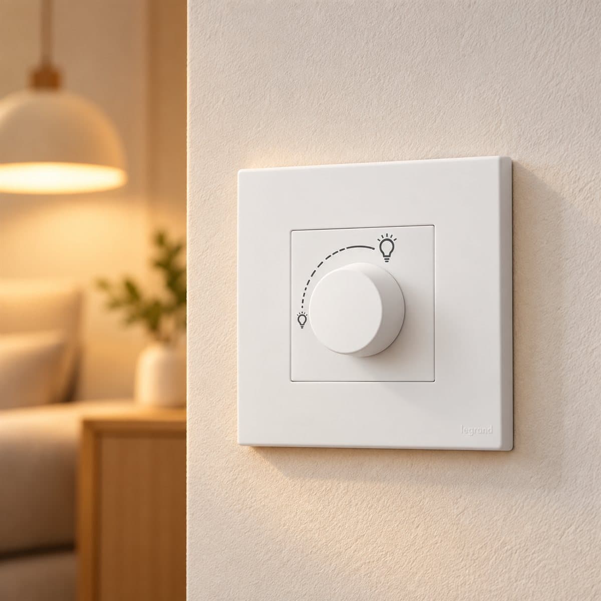Điều chỉnh độ sáng đèn 300W RCD+LED Obria Legrand đã lắp đặt trong nhà