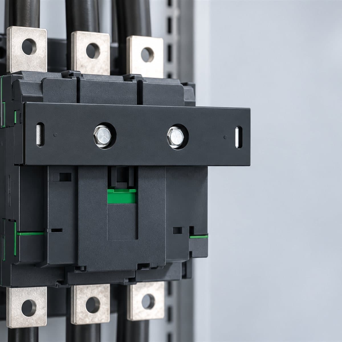 Nắp che mặt trước rơ le TeSys Giga Schneider đã lắp đặt trong nhà