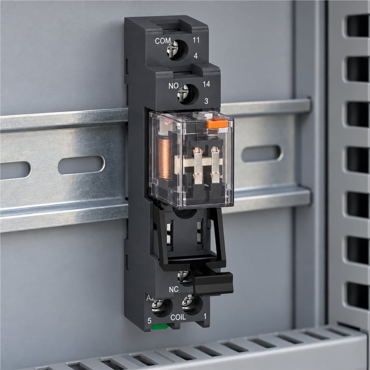 Đế RGZ cho rơ le RXG Schneider đã lắp đặt trong nhà