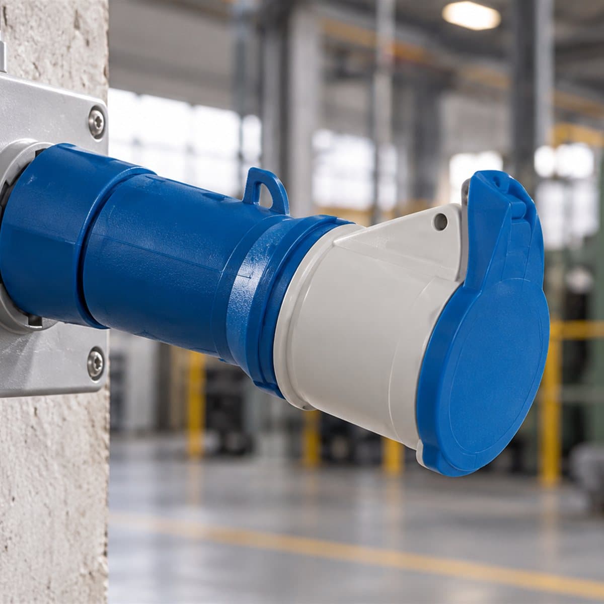 Ổ cắm nối công nghiệp PK Schneider đã lắp đặt trong nhà