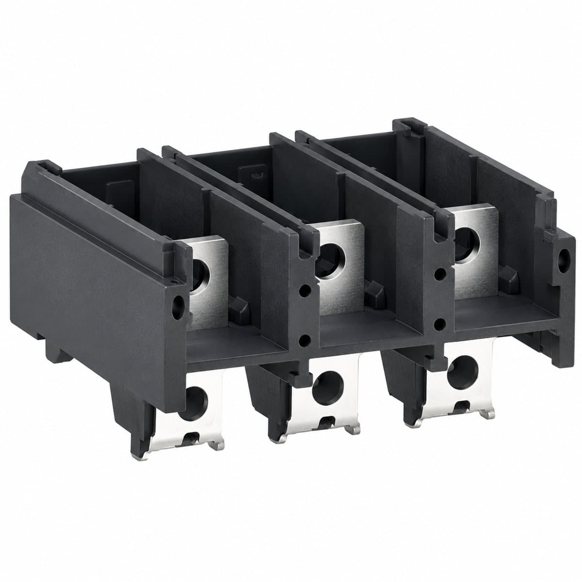 Bộ giữ cáp cho contactor TeSys Giga Schneider trên nền trắng, ảnh sản phẩm chính diện