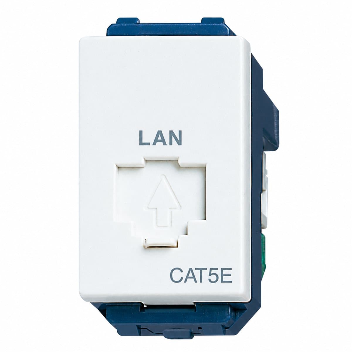 Ổ cắm data Halumie Panasonic trên nền trắng, ảnh sản phẩm chính diện