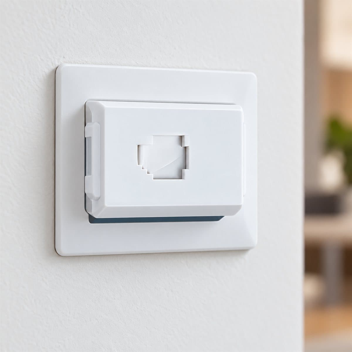 Ổ cắm điện thoại 4 cực Halumie Panasonic đã lắp đặt trong nhà