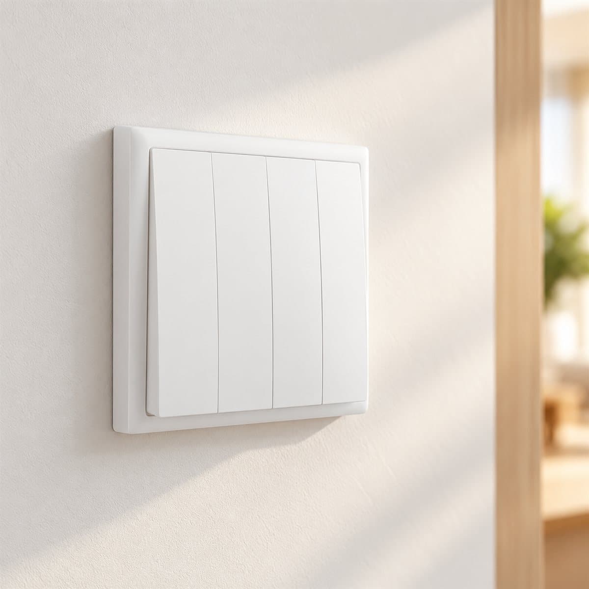 Công tắc bốn 1 chiều Eloé Legrand đã lắp đặt trong nhà
