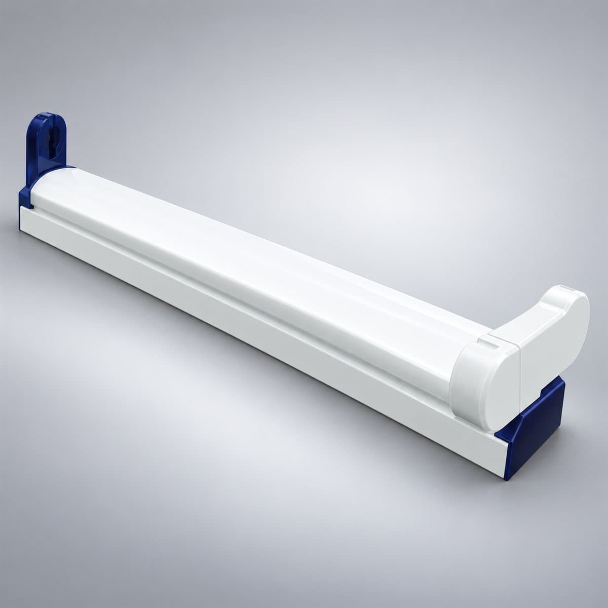 Đèn Máng đèn tuýp T8 Panasonic chụp góc nghiêng 3/4, thấy rõ thân và cạnh bên