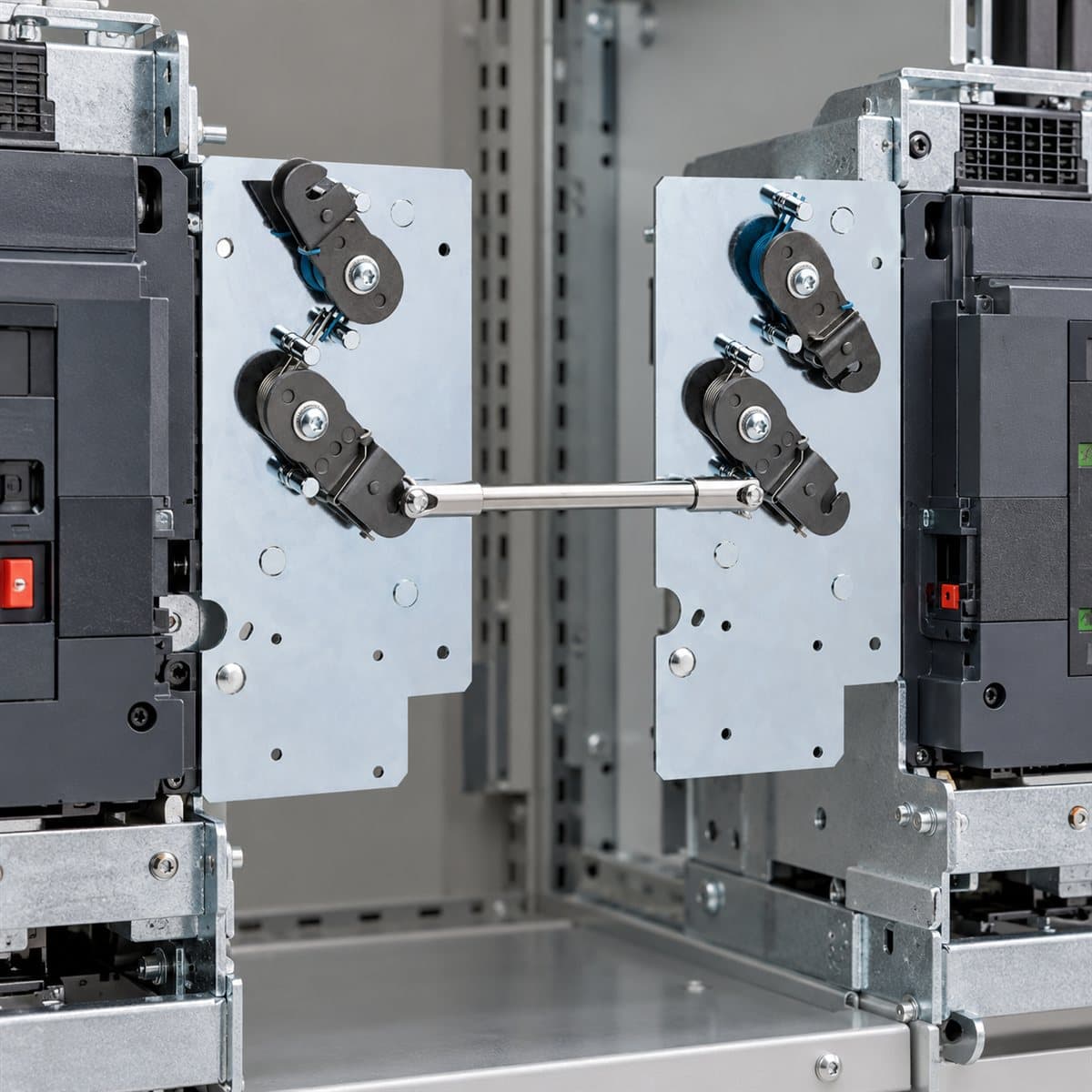 Bộ khoá liên động bằng thanh nối MasterPacT MTZ1 Schneider đã lắp đặt trong nhà