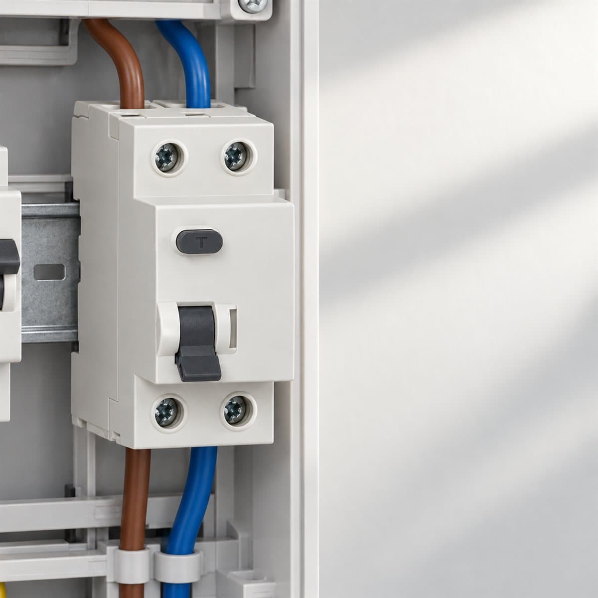 RCCB Easy9 Schneider đã lắp đặt trong nhà