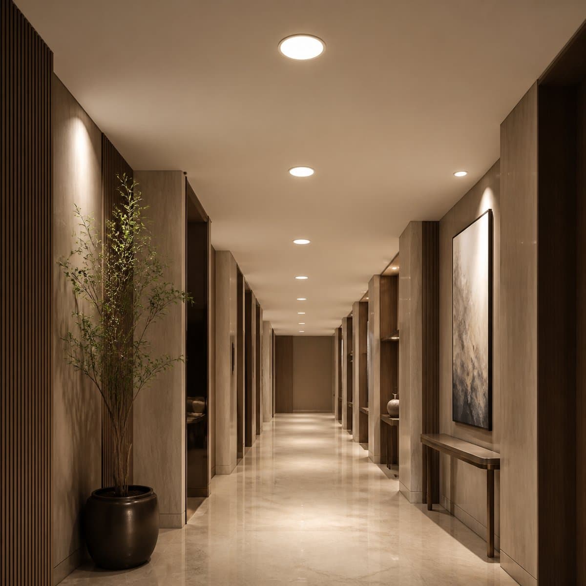 DOWNLIGHT DECO đã lắp đặt, đang chiếu sáng