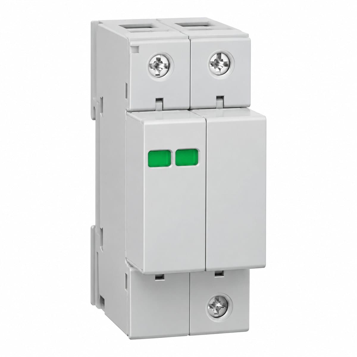 Chống sét lan truyền SPD Easy9 Schneider trên nền trắng, ảnh sản phẩm chính diện
