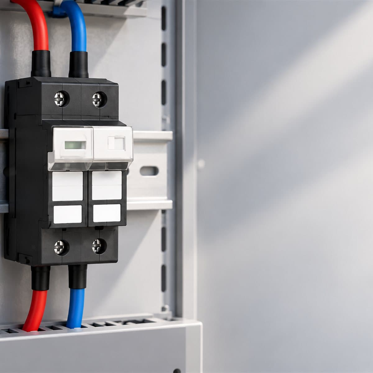Đế cầu chì DF có đèn báo đứt Schneider đã lắp đặt trong nhà