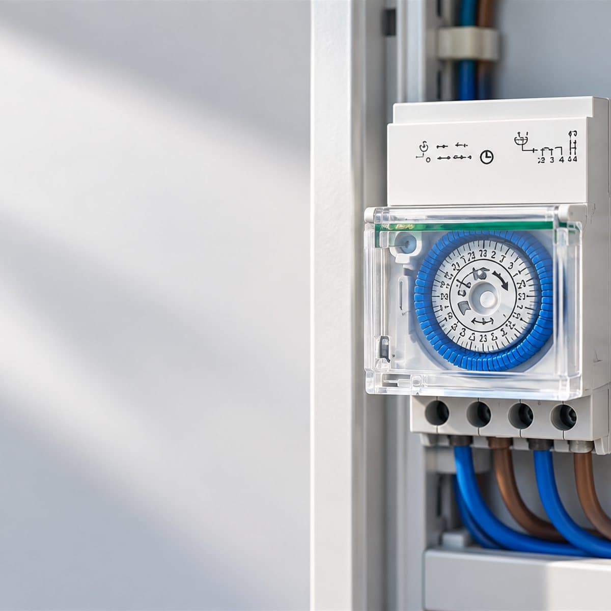 Tế bào quang điện gắn tường Acti9 Schneider đã lắp đặt trong nhà