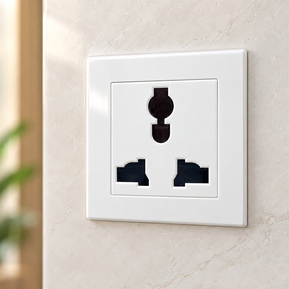 Ổ cắm đơn đa năng, 1.5 mô-đun Rivia Legrand đã lắp đặt trong nhà