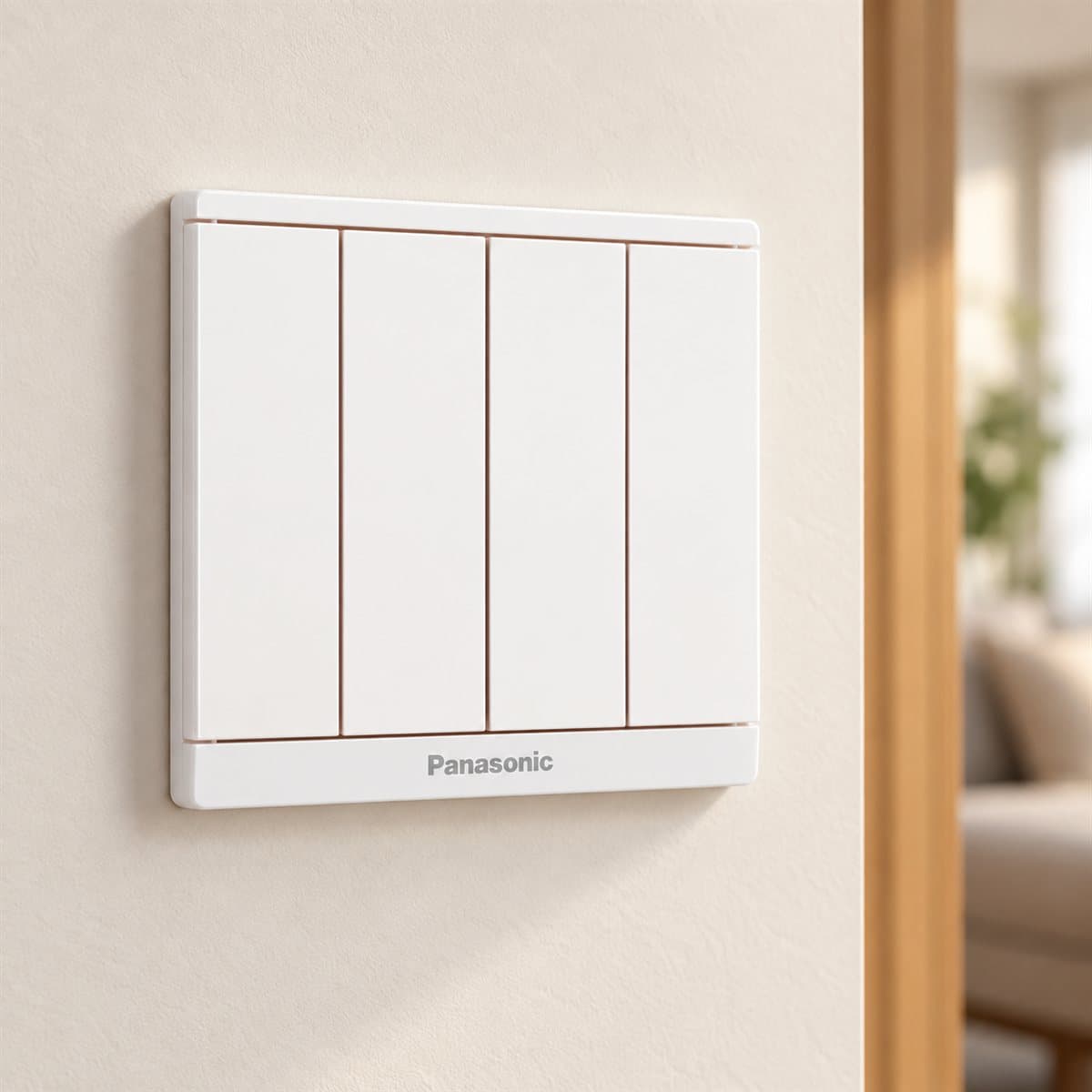 Bộ 4 công tắc C, 2 chiều, bắt vít Moderva Panasonic đã lắp đặt trong nhà