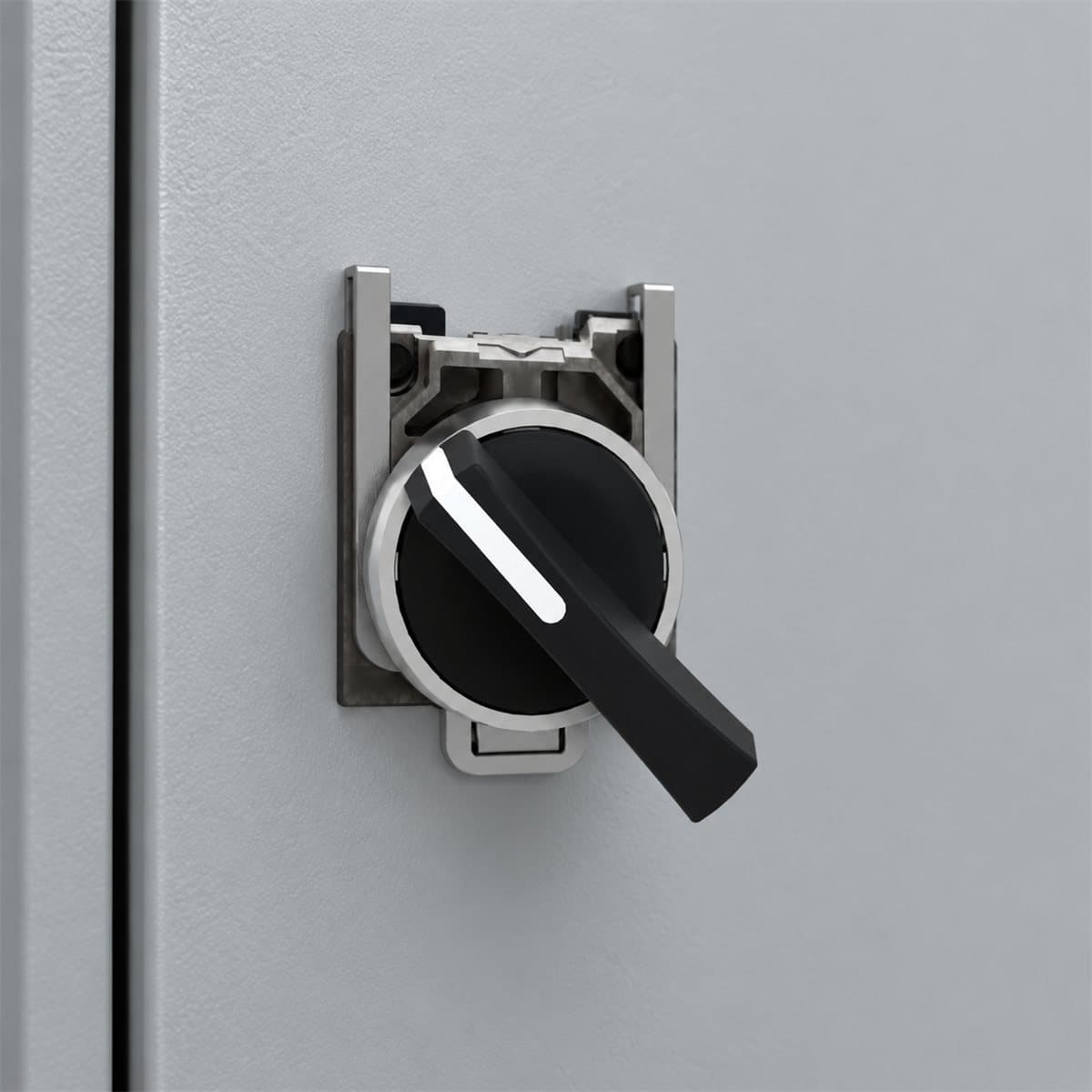 Công tắc xoay tay nắm dài trọn bộ Harmony XB4 Schneider đã lắp đặt trong nhà