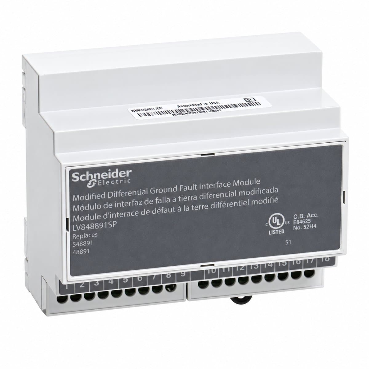 Mô-đun cộng MDGF cho MasterPacT MTZ Schneider trên nền trắng, ảnh sản phẩm chính diện