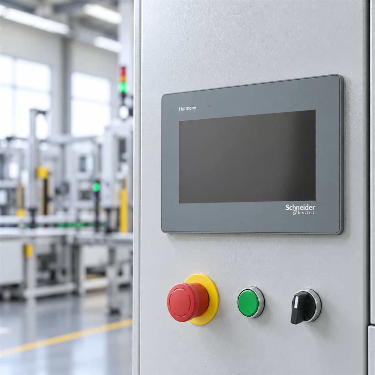 Màn hình Easy Touch Panel HMIET6 Schneider đã lắp đặt trong nhà
