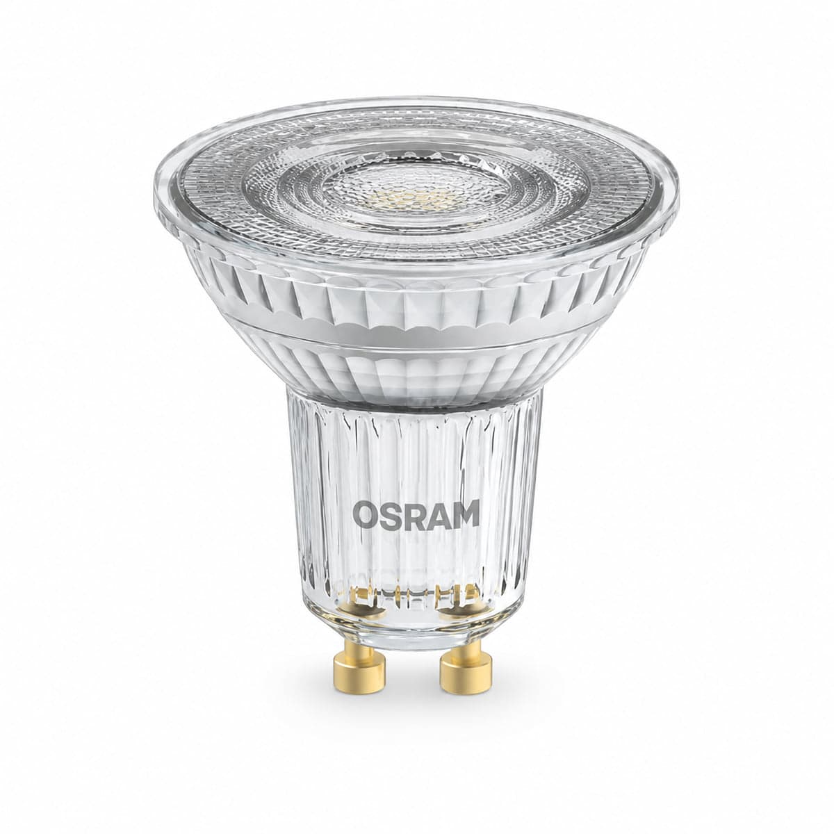Đèn GU10 trên nền trắng, ảnh sản phẩm chính diện